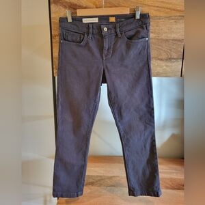 Anthropologie Pilcro The Letterpress Stet Crop Jeans, Gray, Size 28